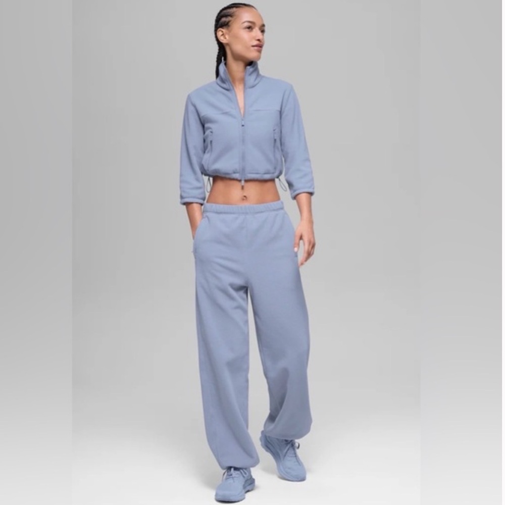 NEW Alo Polar Fleece High Waist Retreat Jogger in Winter Frost Size Large - Picture 16 of 16